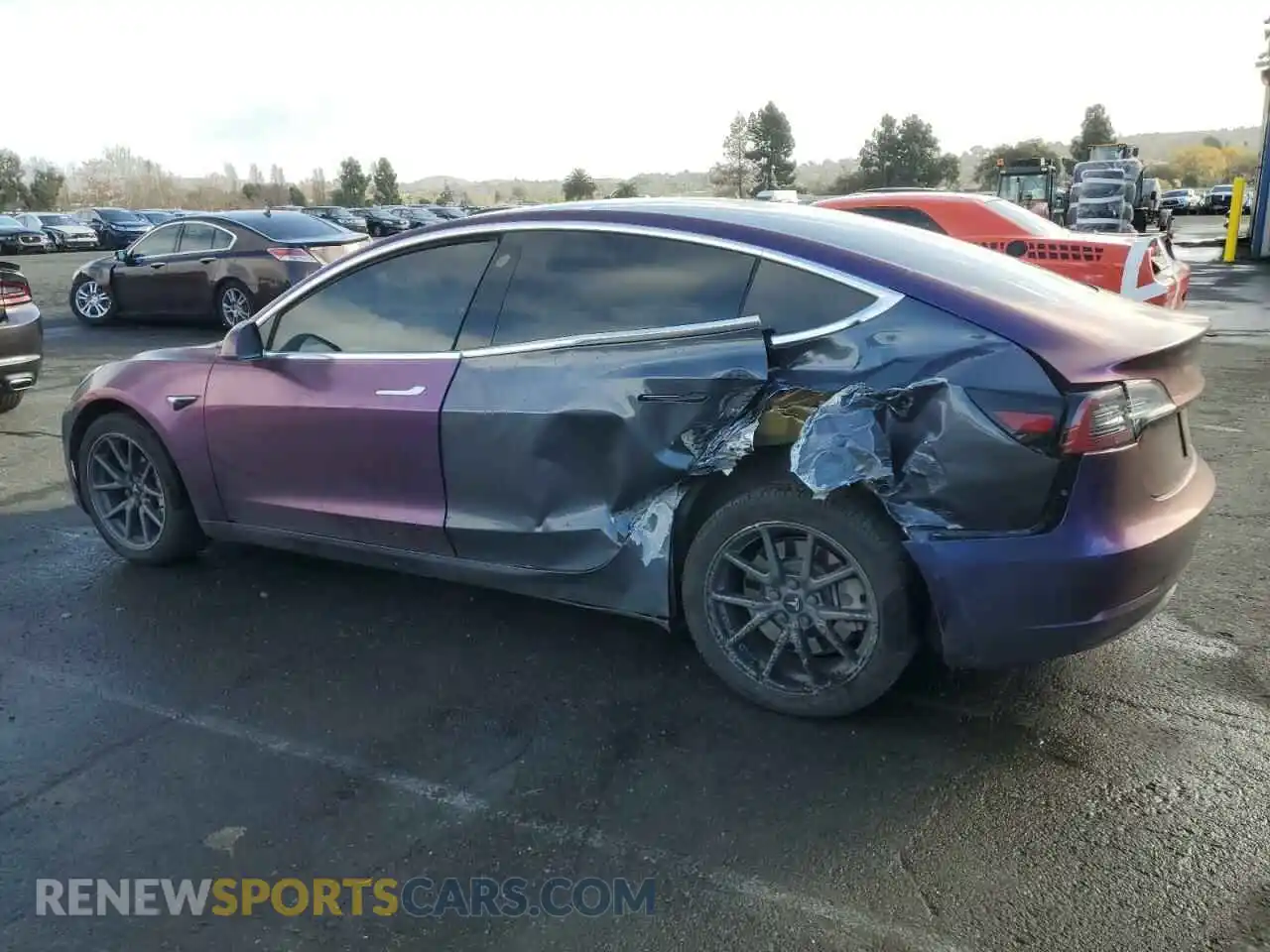 2 Photograph of a damaged car 5YJ3E1EB3KF451975 TESLA MODEL 3 2019