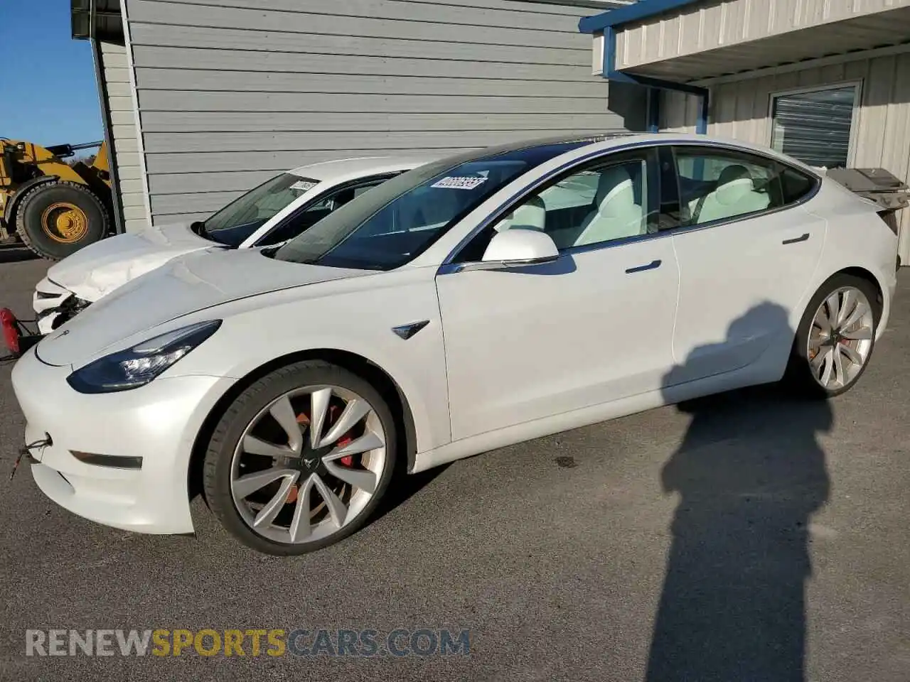 1 Photograph of a damaged car 5YJ3E1EB3KF487553 TESLA MODEL 3 2019