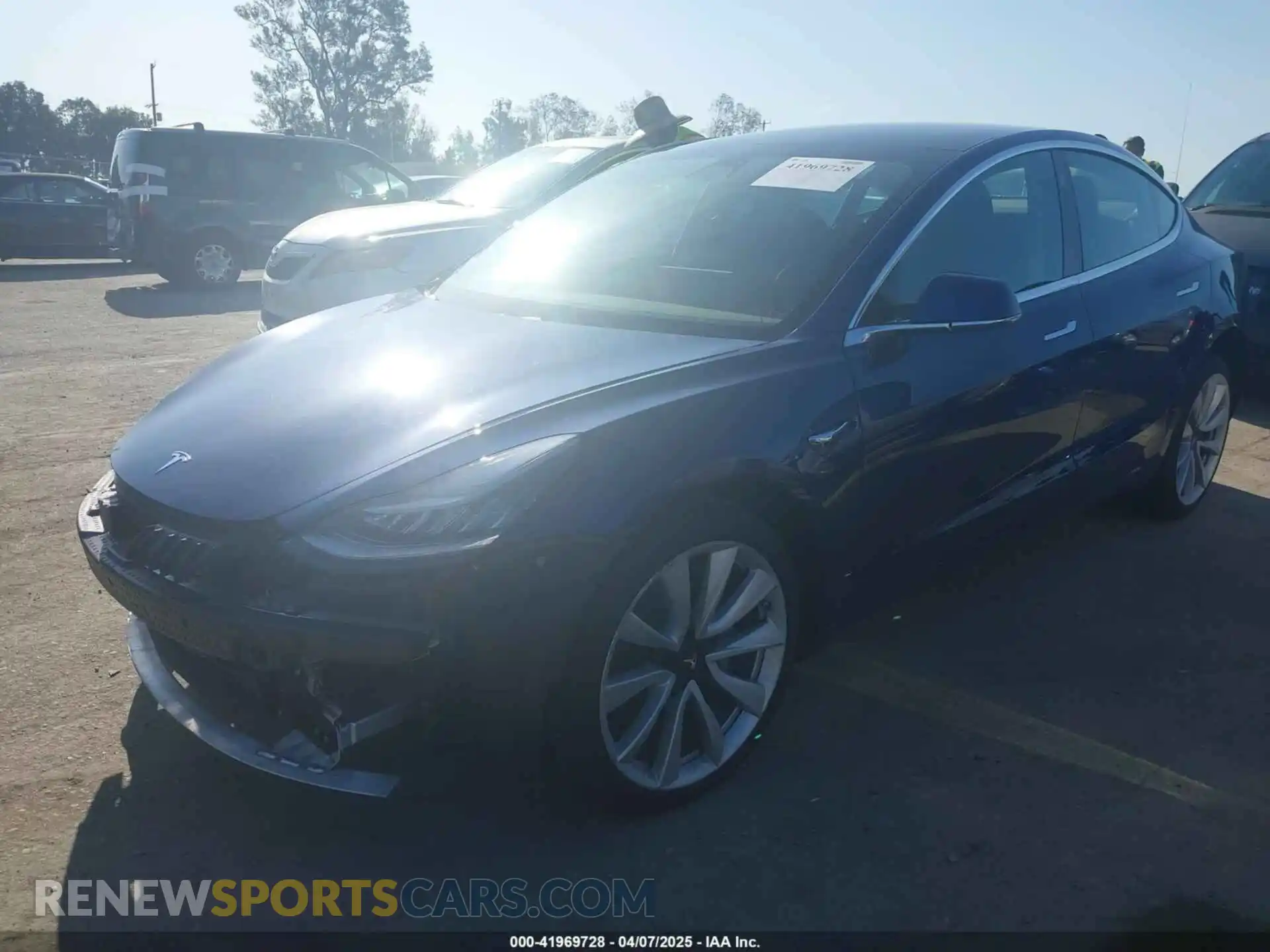 2 Photograph of a damaged car 5YJ3E1EB3KF497841 TESLA MODEL 3 2019
