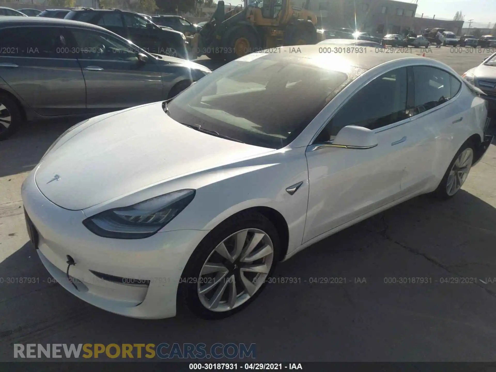 2 Photograph of a damaged car 5YJ3E1EB3KF512662 TESLA MODEL 3 2019