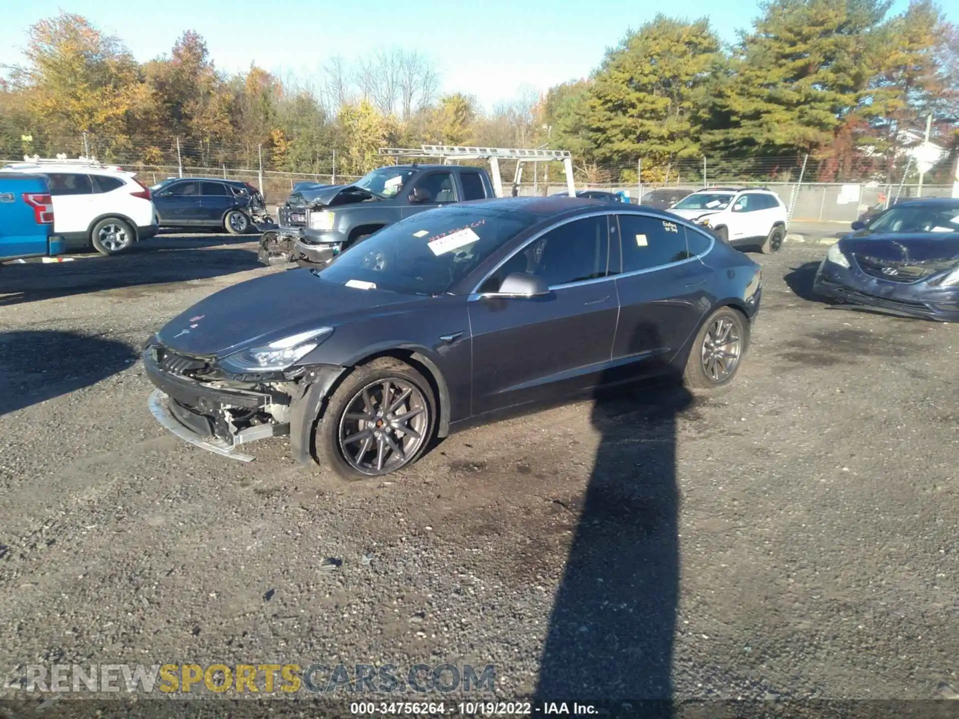 2 Photograph of a damaged car 5YJ3E1EB4KF191683 TESLA MODEL 3 2019