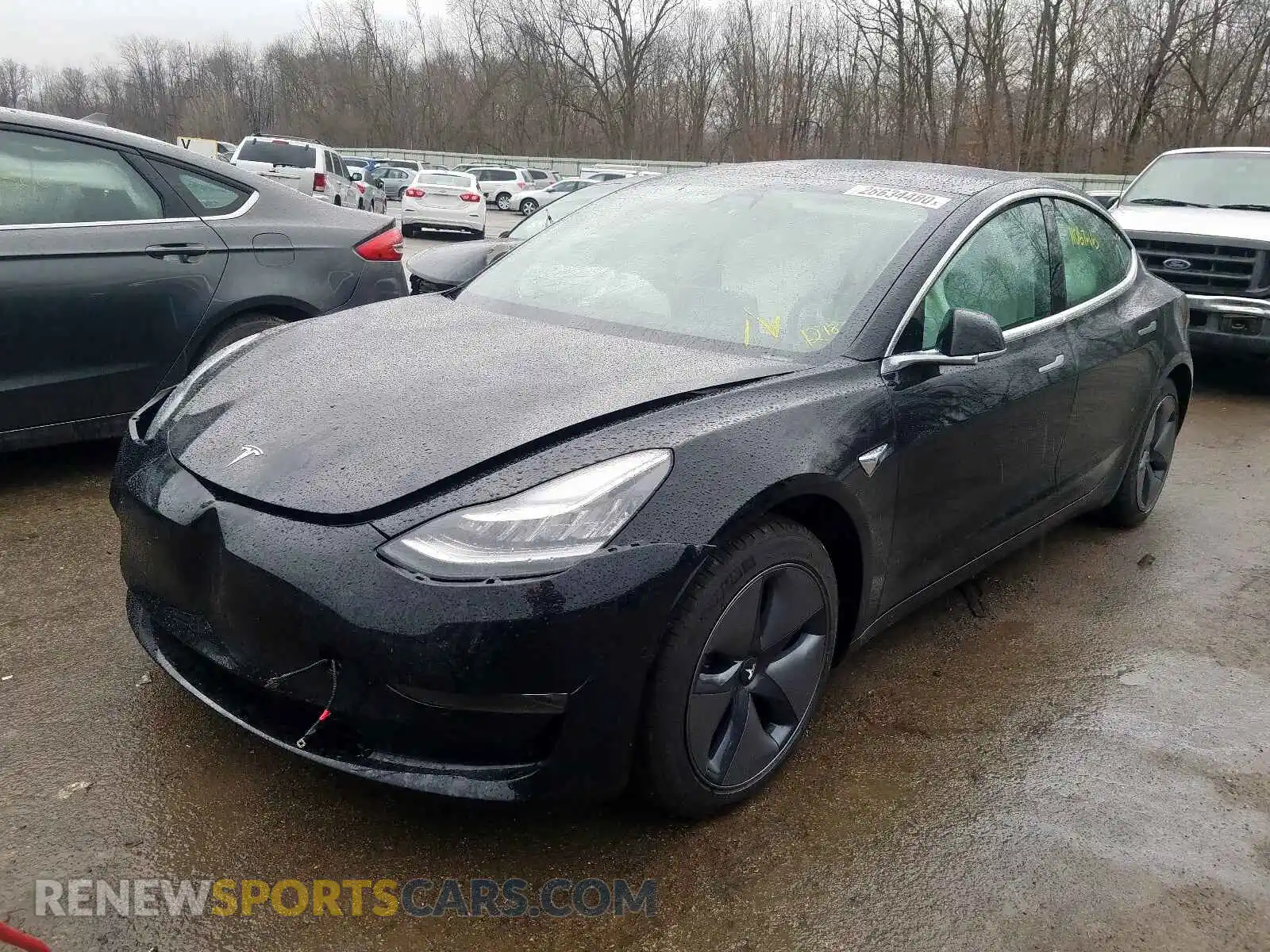 2 Photograph of a damaged car 5YJ3E1EB4KF194874 TESLA MODEL 3 2019