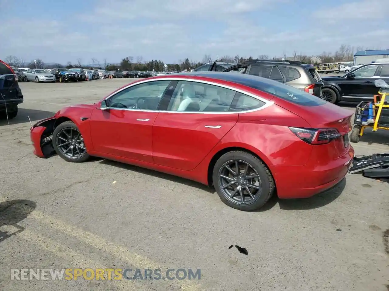 2 Photograph of a damaged car 5YJ3E1EB4KF195197 TESLA MODEL 3 2019