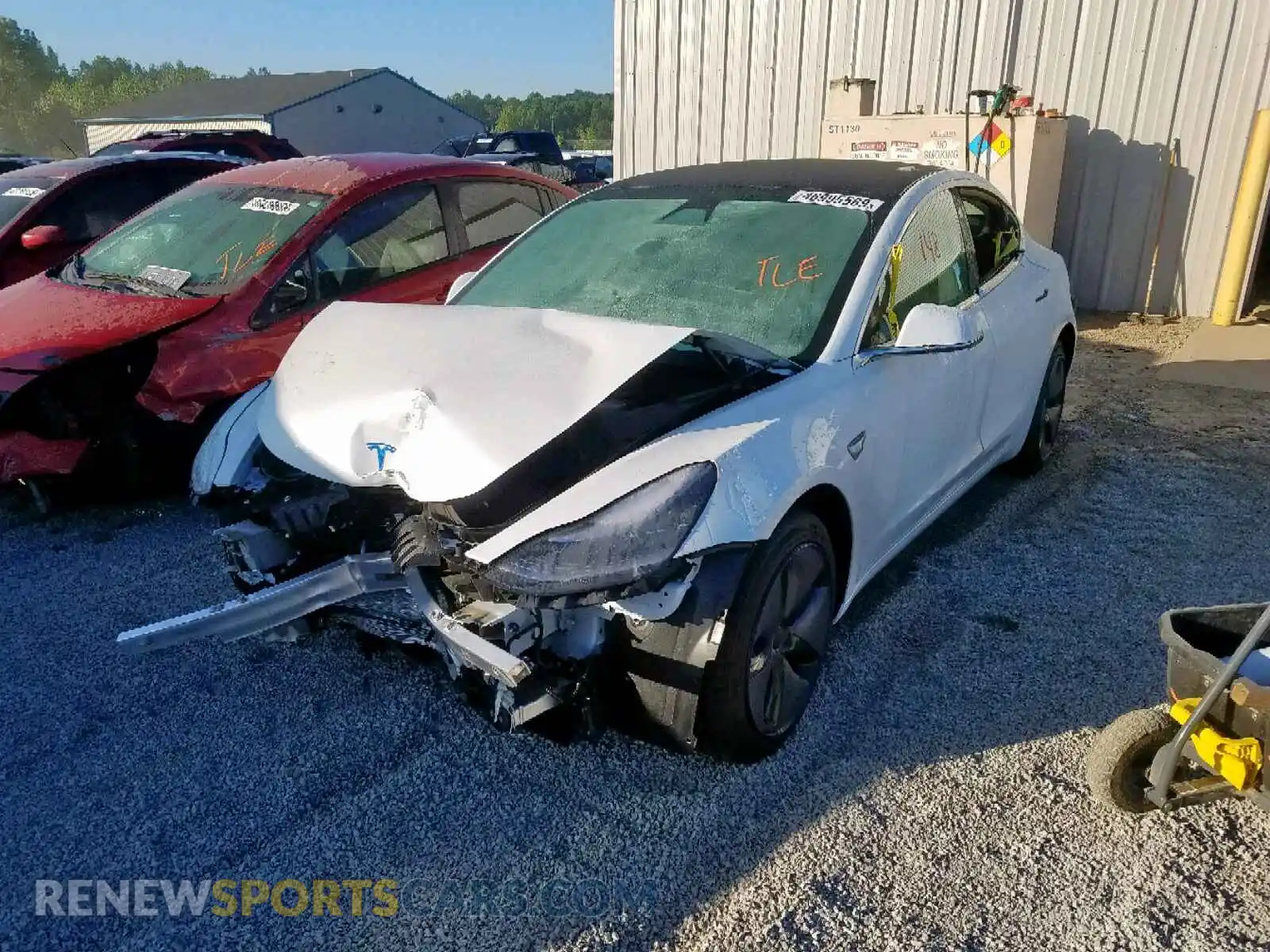 2 Photograph of a damaged car 5YJ3E1EB4KF359550 TESLA MODEL 3 2019