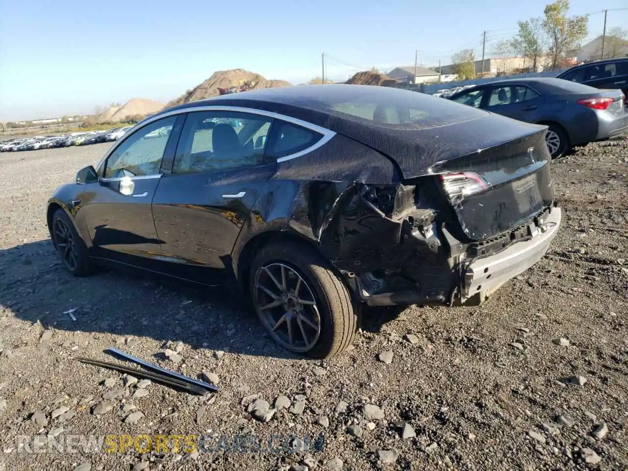 2 Photograph of a damaged car 5YJ3E1EB4KF386117 TESLA MODEL 3 2019