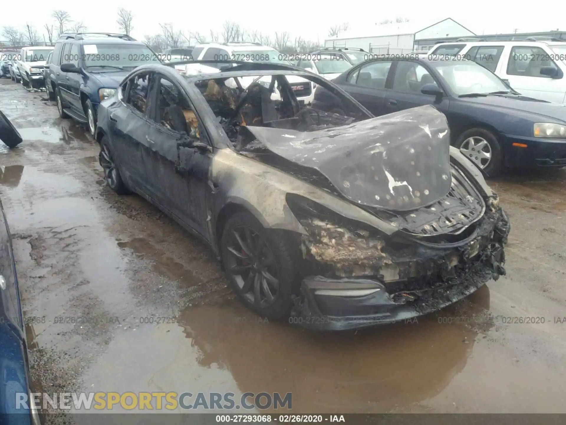1 Photograph of a damaged car 5YJ3E1EB4KF392905 TESLA MODEL 3 2019