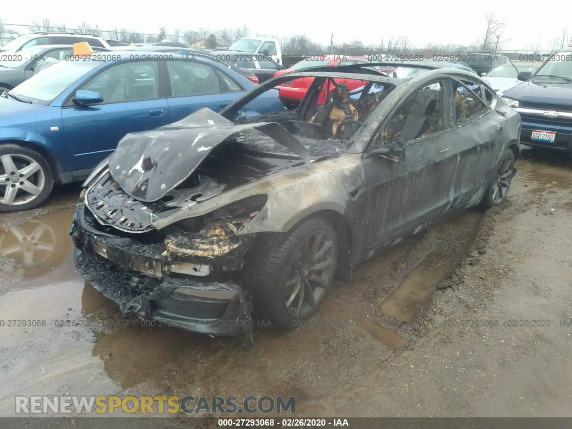 2 Photograph of a damaged car 5YJ3E1EB4KF392905 TESLA MODEL 3 2019