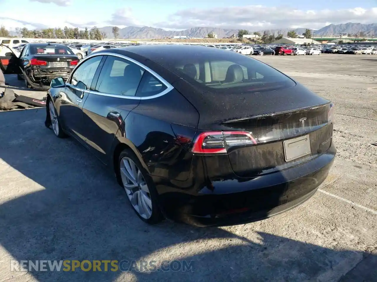 3 Photograph of a damaged car 5YJ3E1EB4KF393102 TESLA MODEL 3 2019