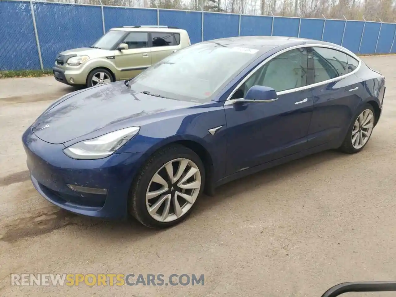 1 Photograph of a damaged car 5YJ3E1EB4KF407192 TESLA MODEL 3 2019