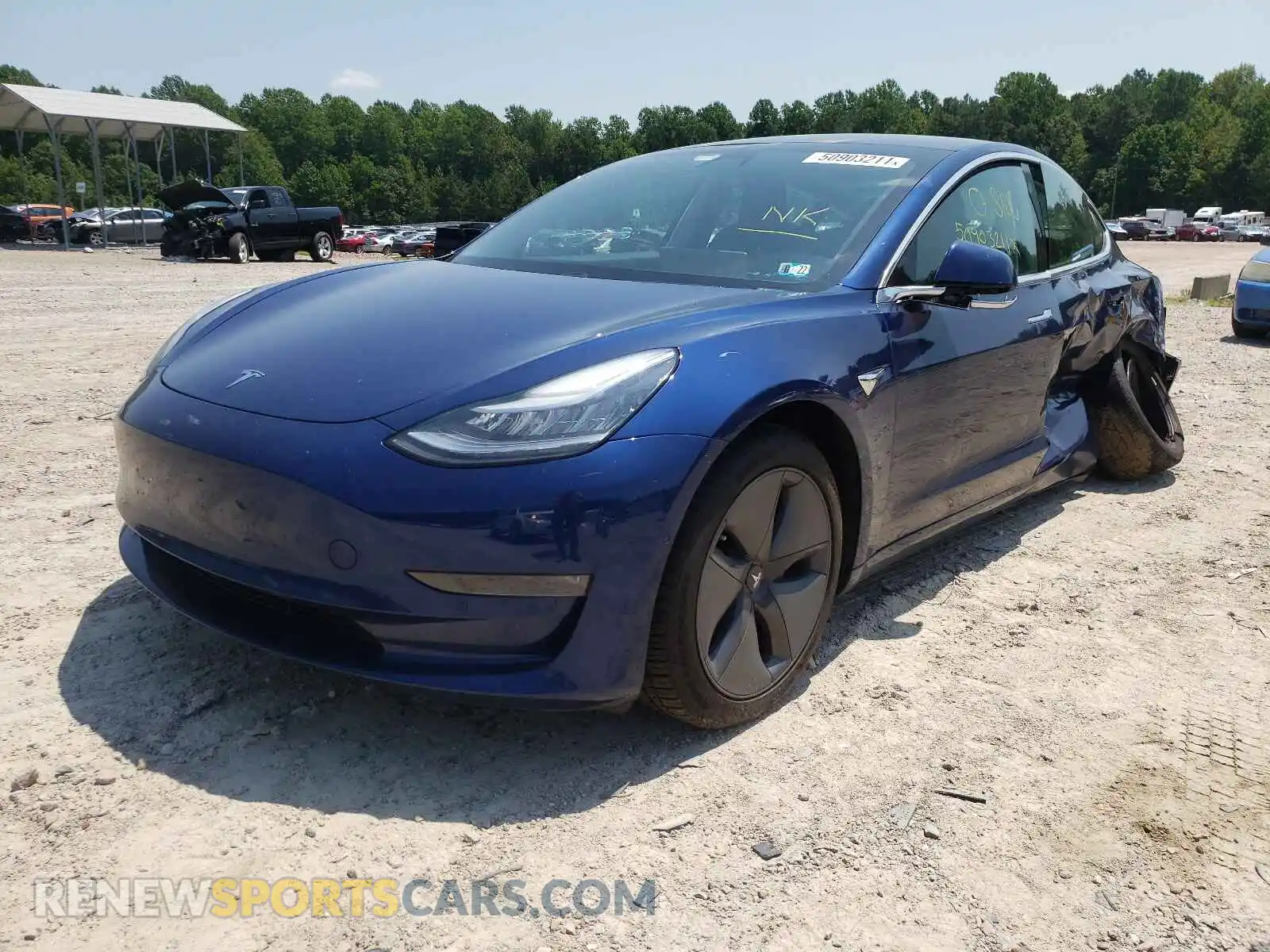2 Photograph of a damaged car 5YJ3E1EB4KF408262 TESLA MODEL 3 2019