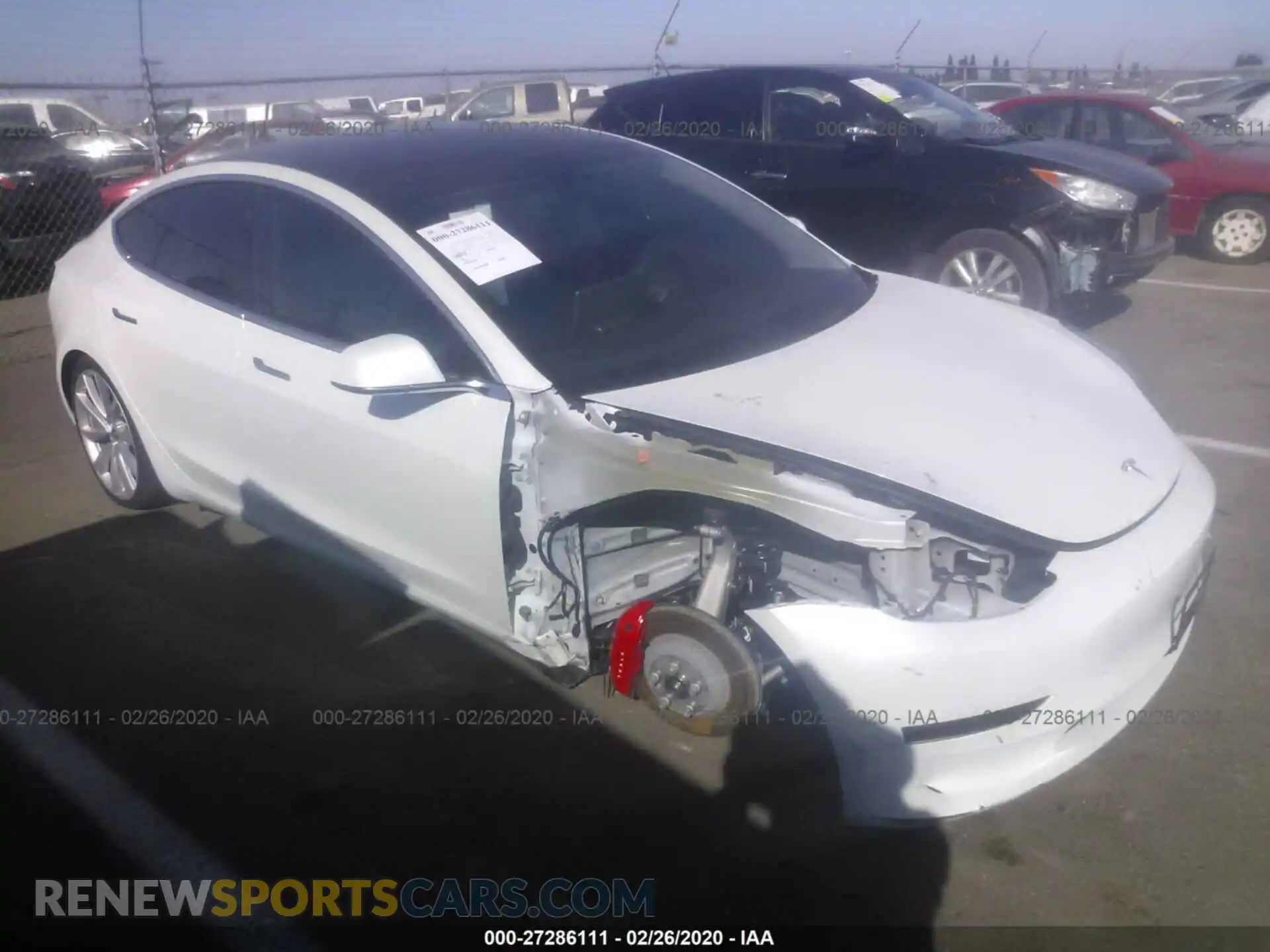 1 Photograph of a damaged car 5YJ3E1EB4KF413641 TESLA MODEL 3 2019