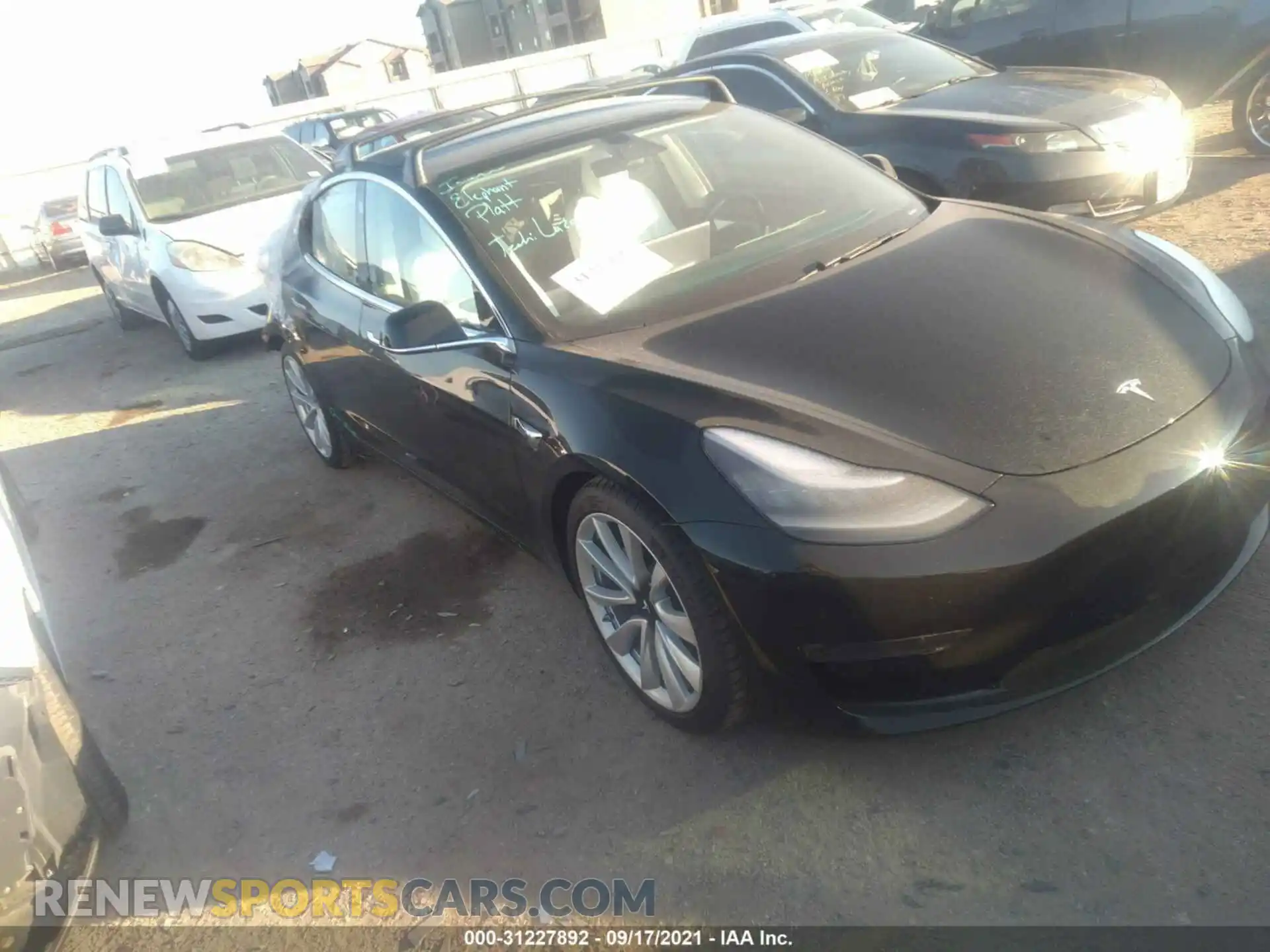 1 Photograph of a damaged car 5YJ3E1EB4KF421416 TESLA MODEL 3 2019