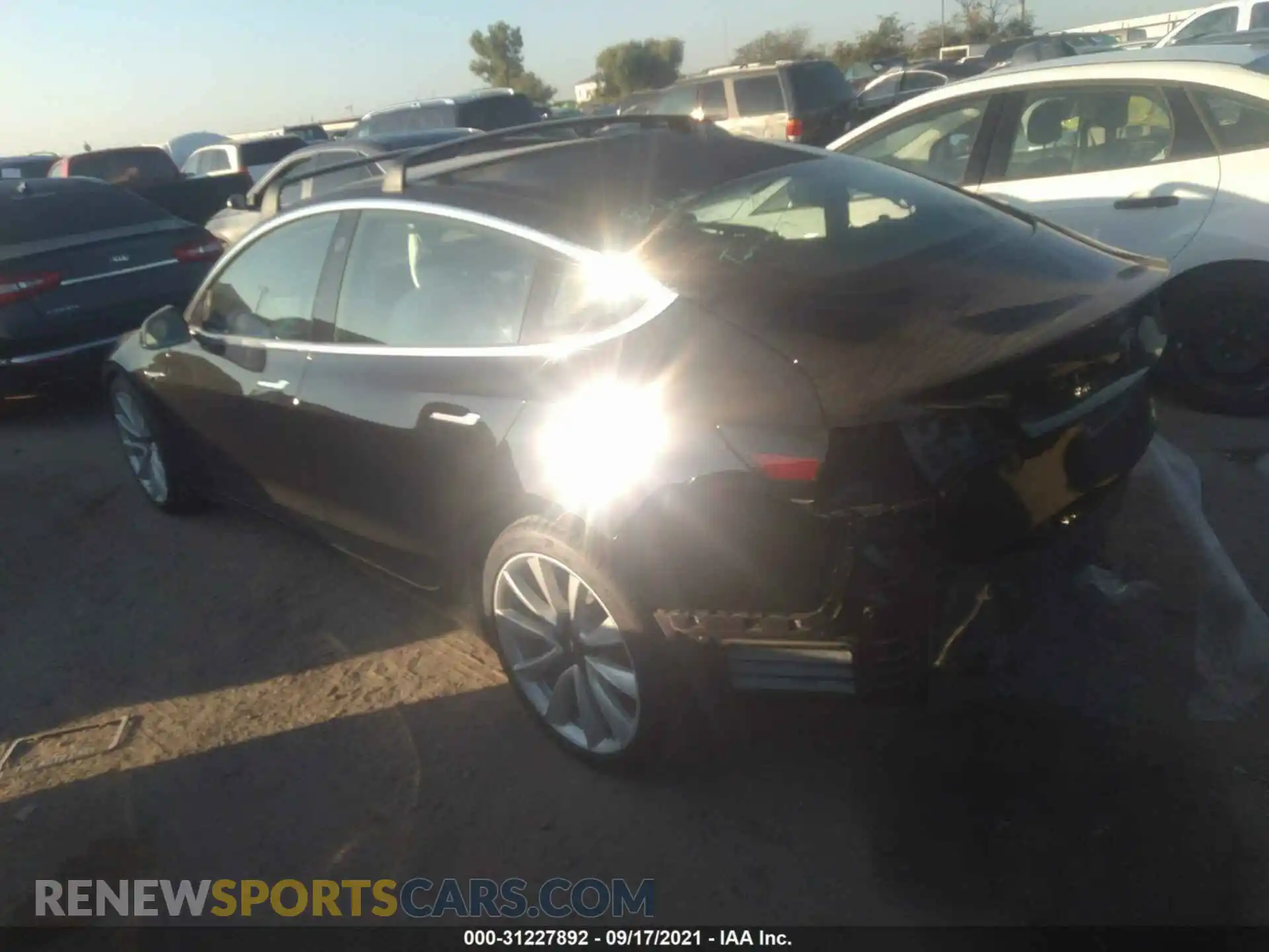 3 Photograph of a damaged car 5YJ3E1EB4KF421416 TESLA MODEL 3 2019