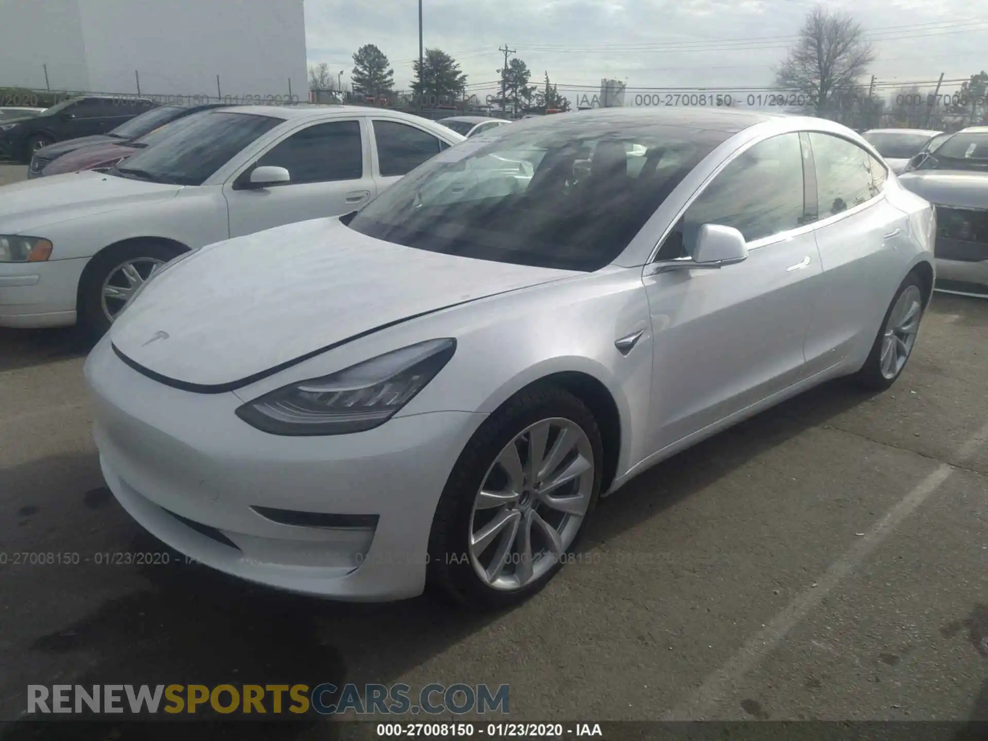 2 Photograph of a damaged car 5YJ3E1EB4KF429502 TESLA MODEL 3 2019
