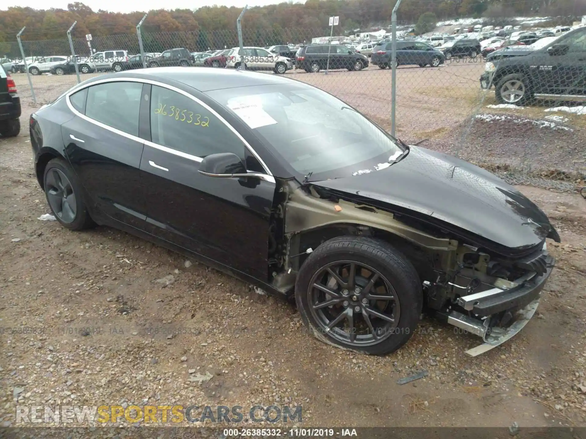 1 Photograph of a damaged car 5YJ3E1EB4KF432450 TESLA MODEL 3 2019