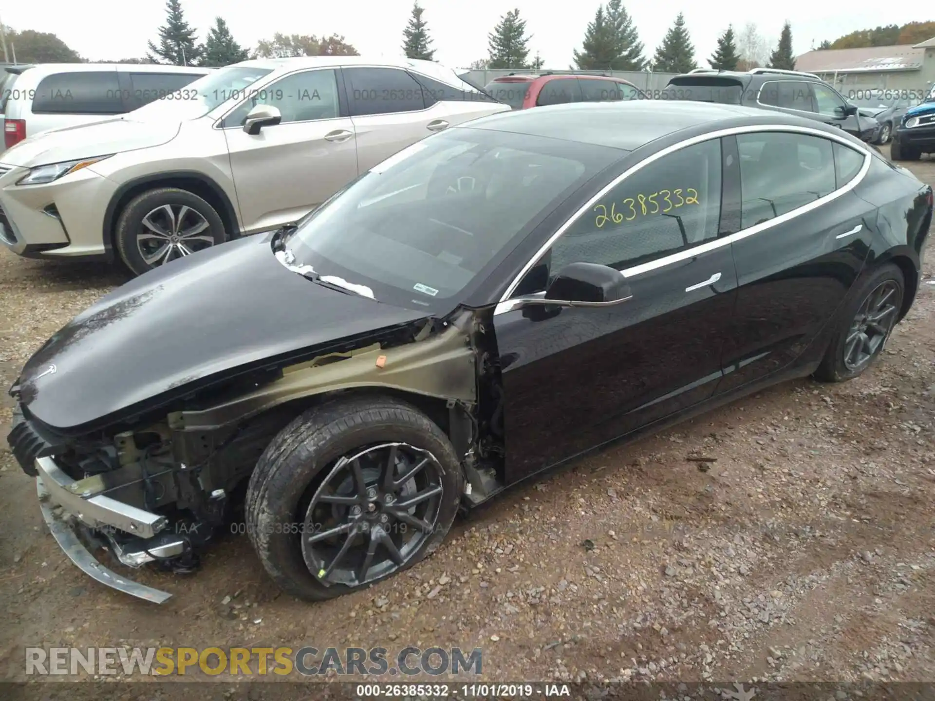 2 Photograph of a damaged car 5YJ3E1EB4KF432450 TESLA MODEL 3 2019