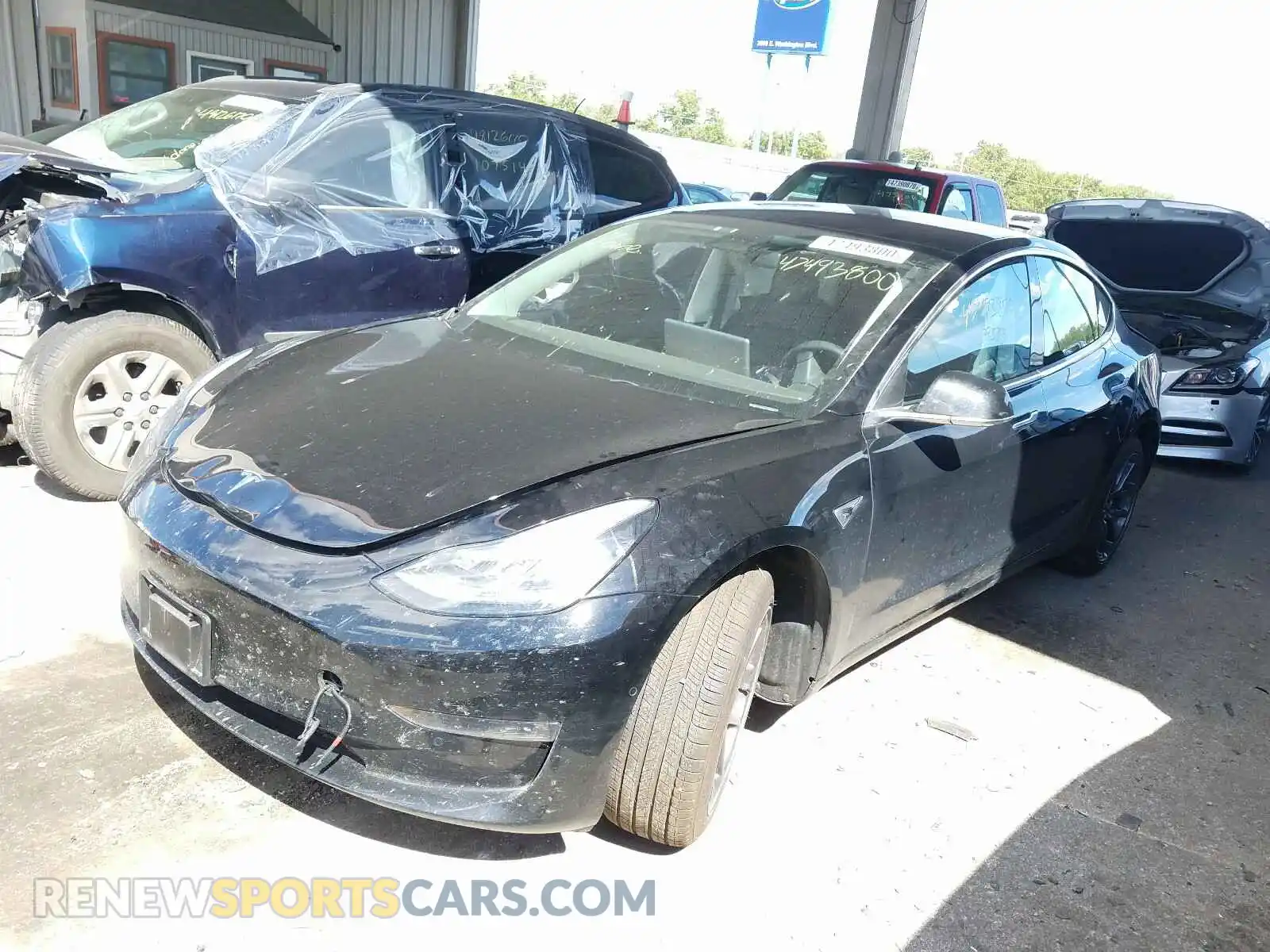 2 Photograph of a damaged car 5YJ3E1EB4KF432464 TESLA MODEL 3 2019