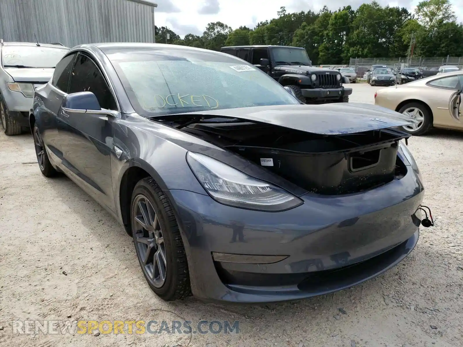 1 Photograph of a damaged car 5YJ3E1EB4KF432707 TESLA MODEL 3 2019