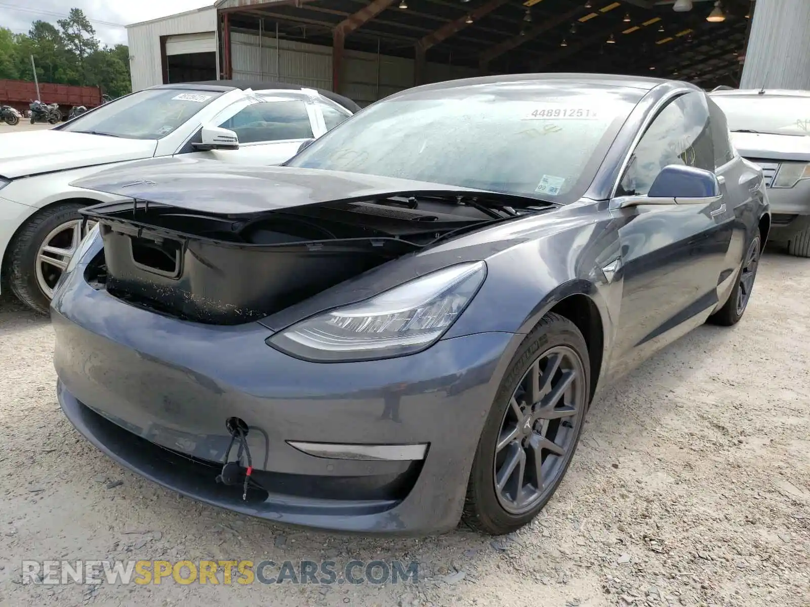 2 Photograph of a damaged car 5YJ3E1EB4KF432707 TESLA MODEL 3 2019