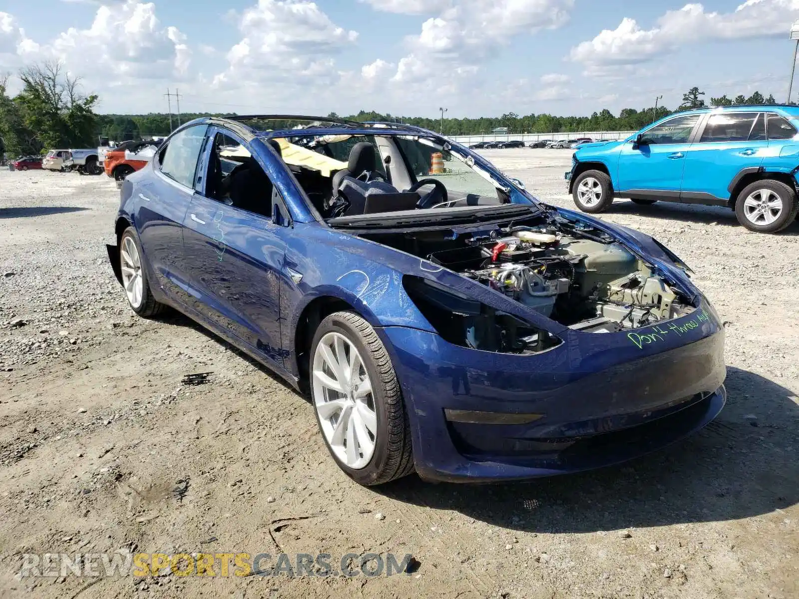 1 Photograph of a damaged car 5YJ3E1EB4KF433856 TESLA MODEL 3 2019