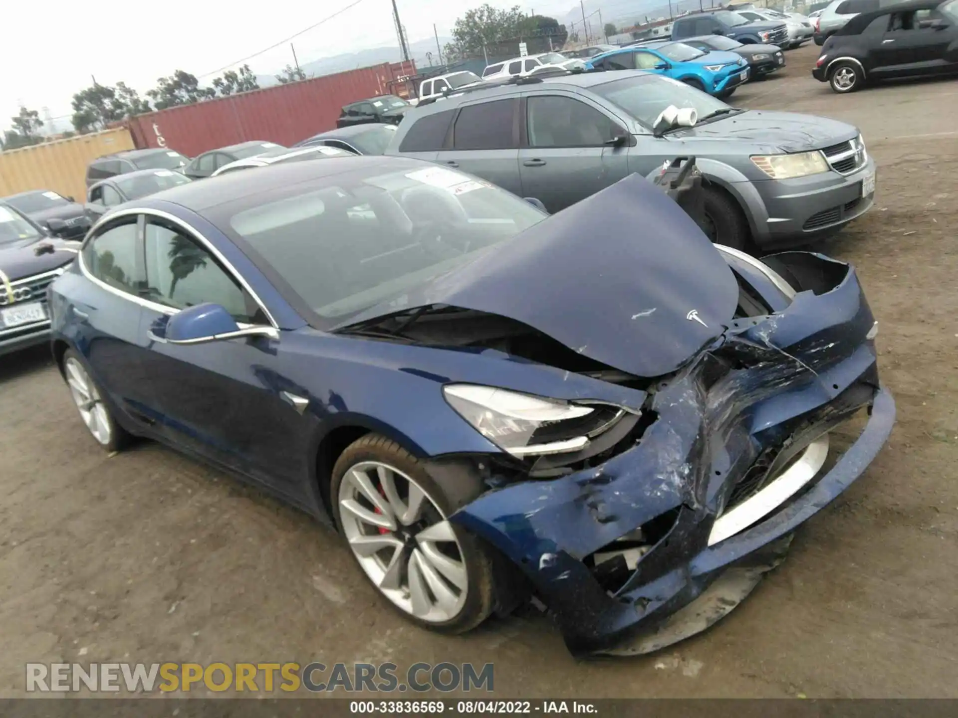 1 Photograph of a damaged car 5YJ3E1EB4KF438345 TESLA MODEL 3 2019