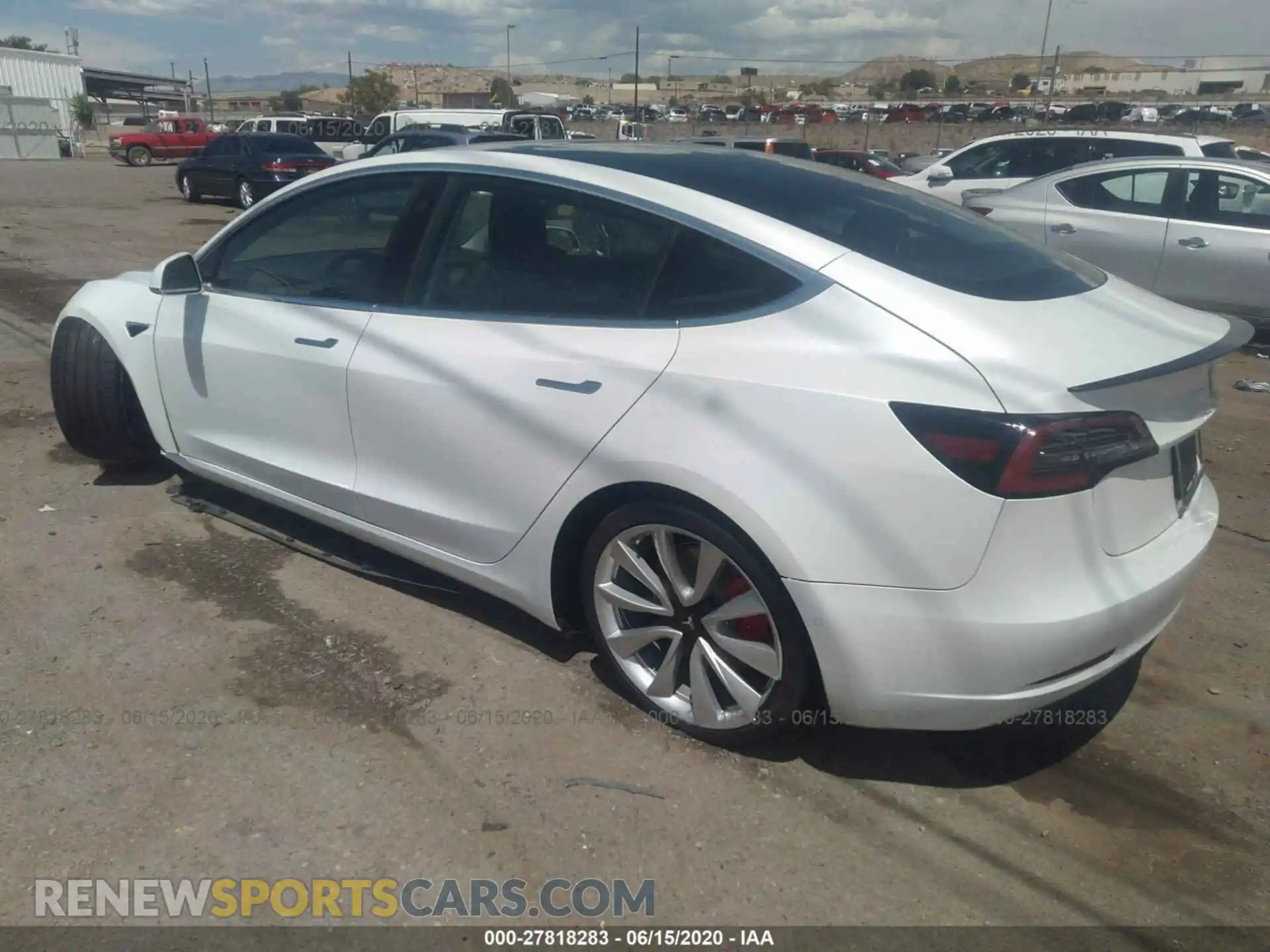 3 Photograph of a damaged car 5YJ3E1EB4KF438796 TESLA MODEL 3 2019