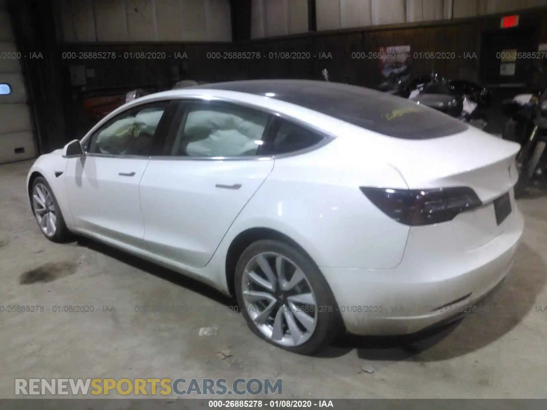 3 Photograph of a damaged car 5YJ3E1EB4KF442427 TESLA MODEL 3 2019