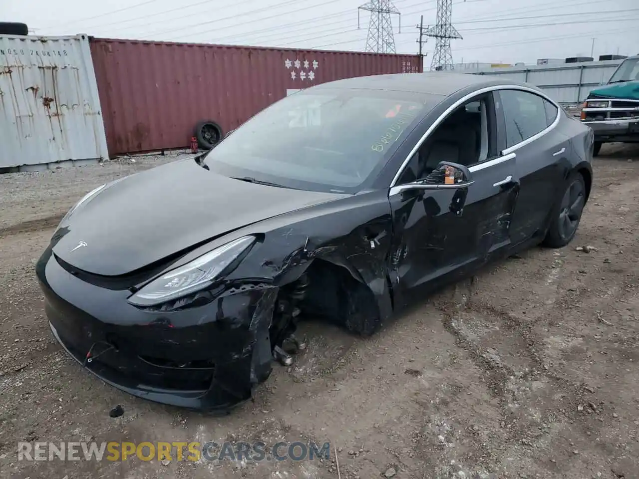 1 Photograph of a damaged car 5YJ3E1EB4KF451497 TESLA MODEL 3 2019