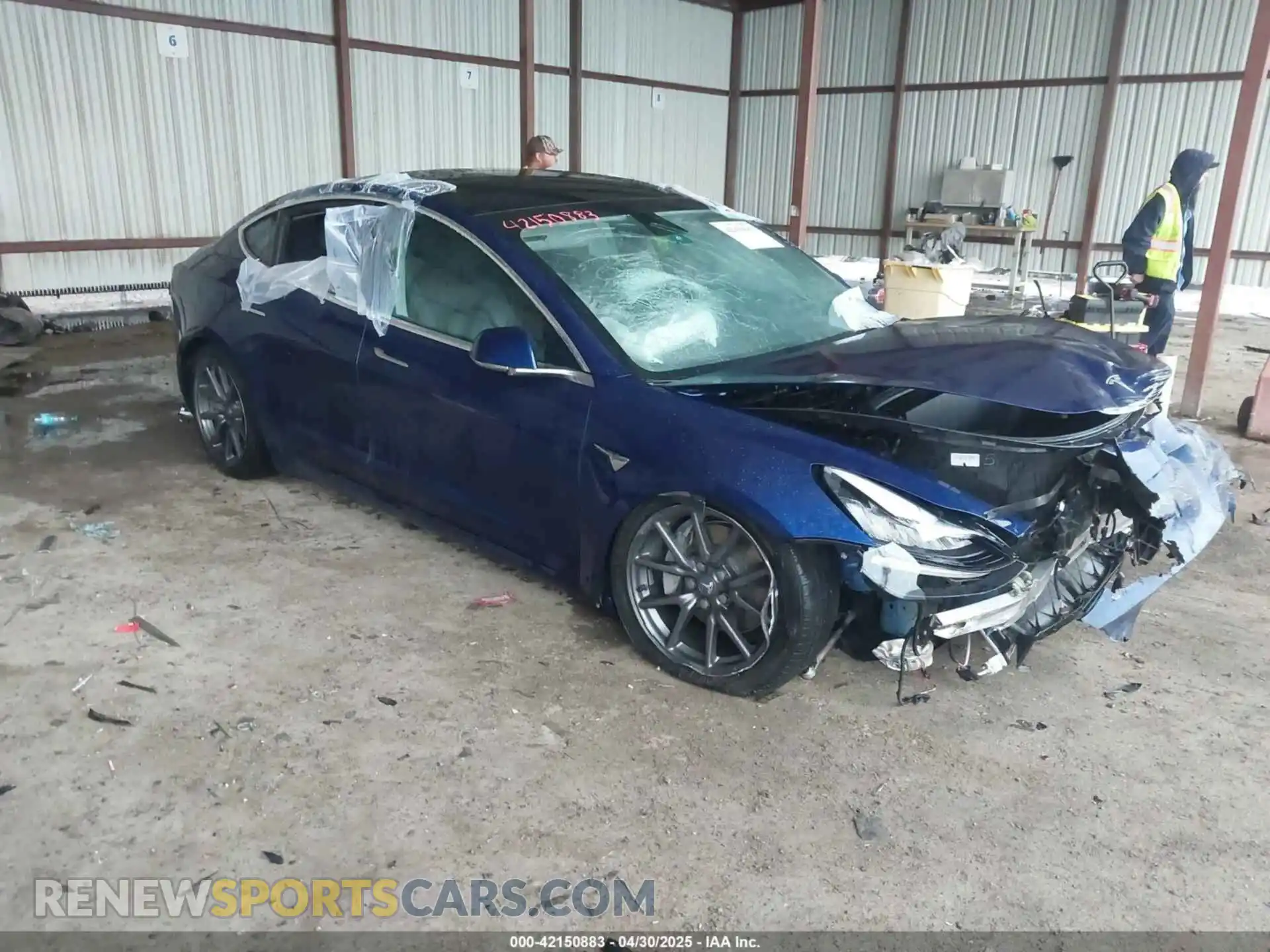 1 Photograph of a damaged car 5YJ3E1EB4KF497637 TESLA MODEL 3 2019