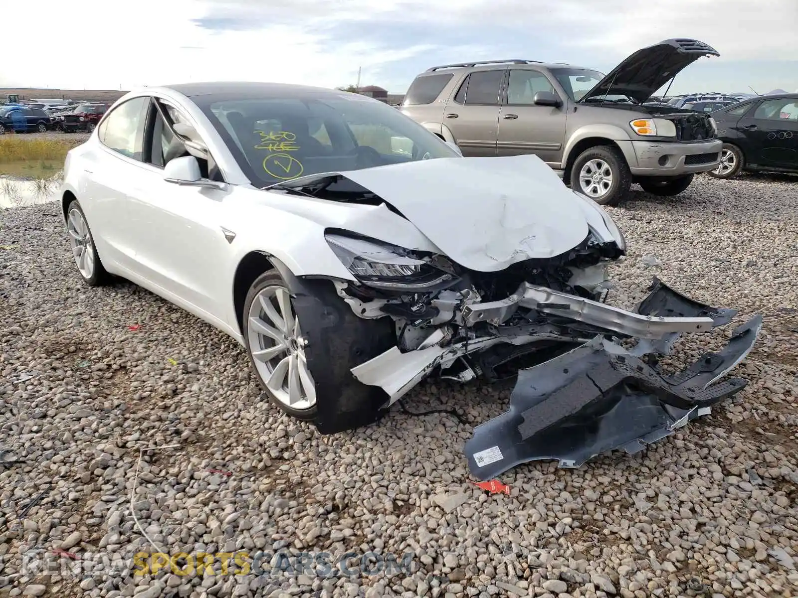 1 Photograph of a damaged car 5YJ3E1EB4KF512766 TESLA MODEL 3 2019