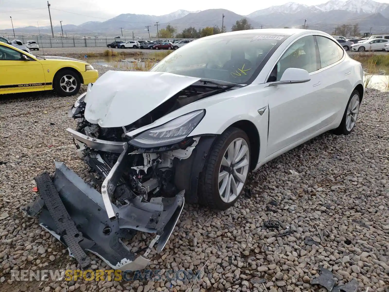 2 Photograph of a damaged car 5YJ3E1EB4KF512766 TESLA MODEL 3 2019