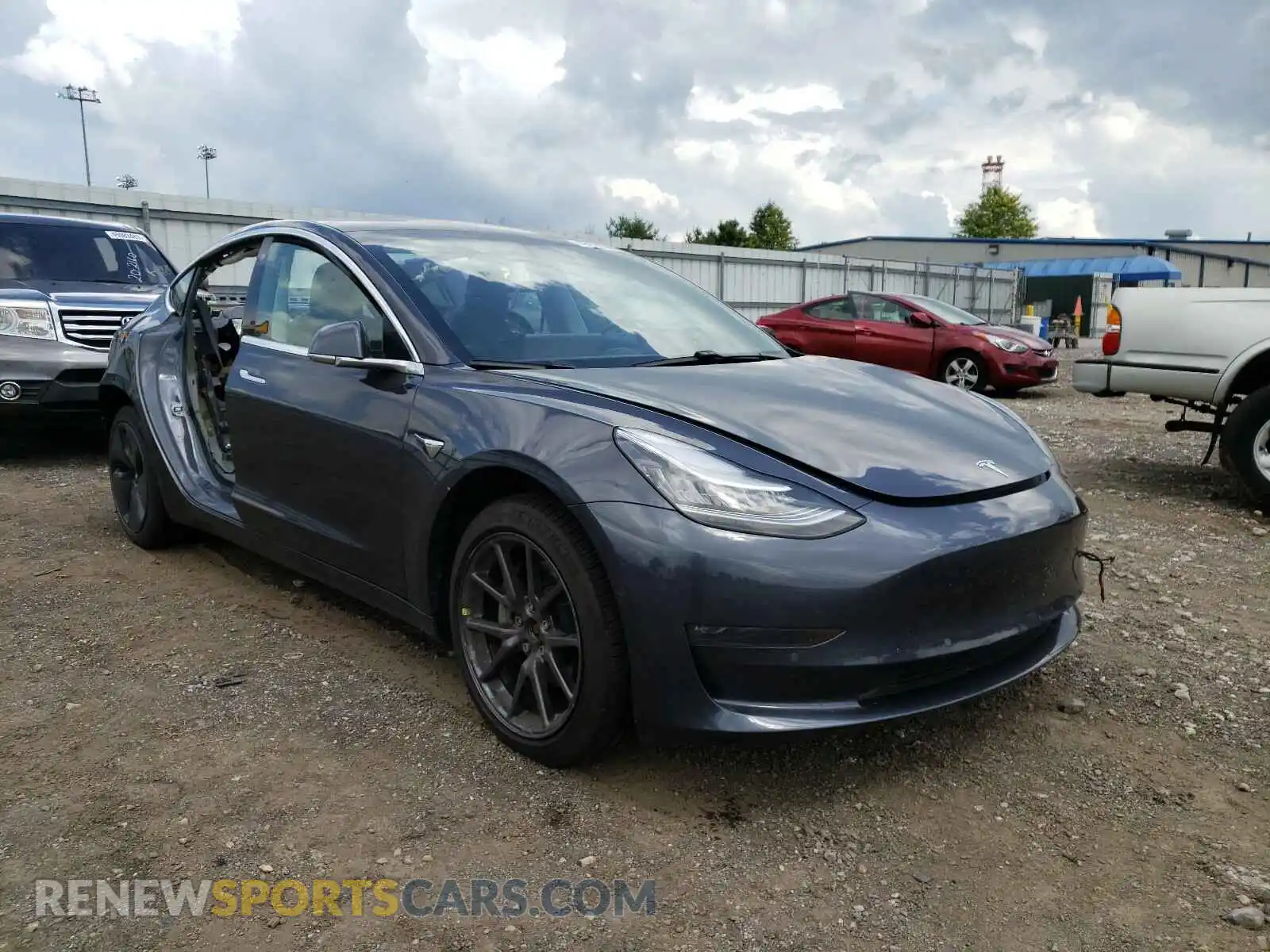 1 Photograph of a damaged car 5YJ3E1EB5KF191742 TESLA MODEL 3 2019