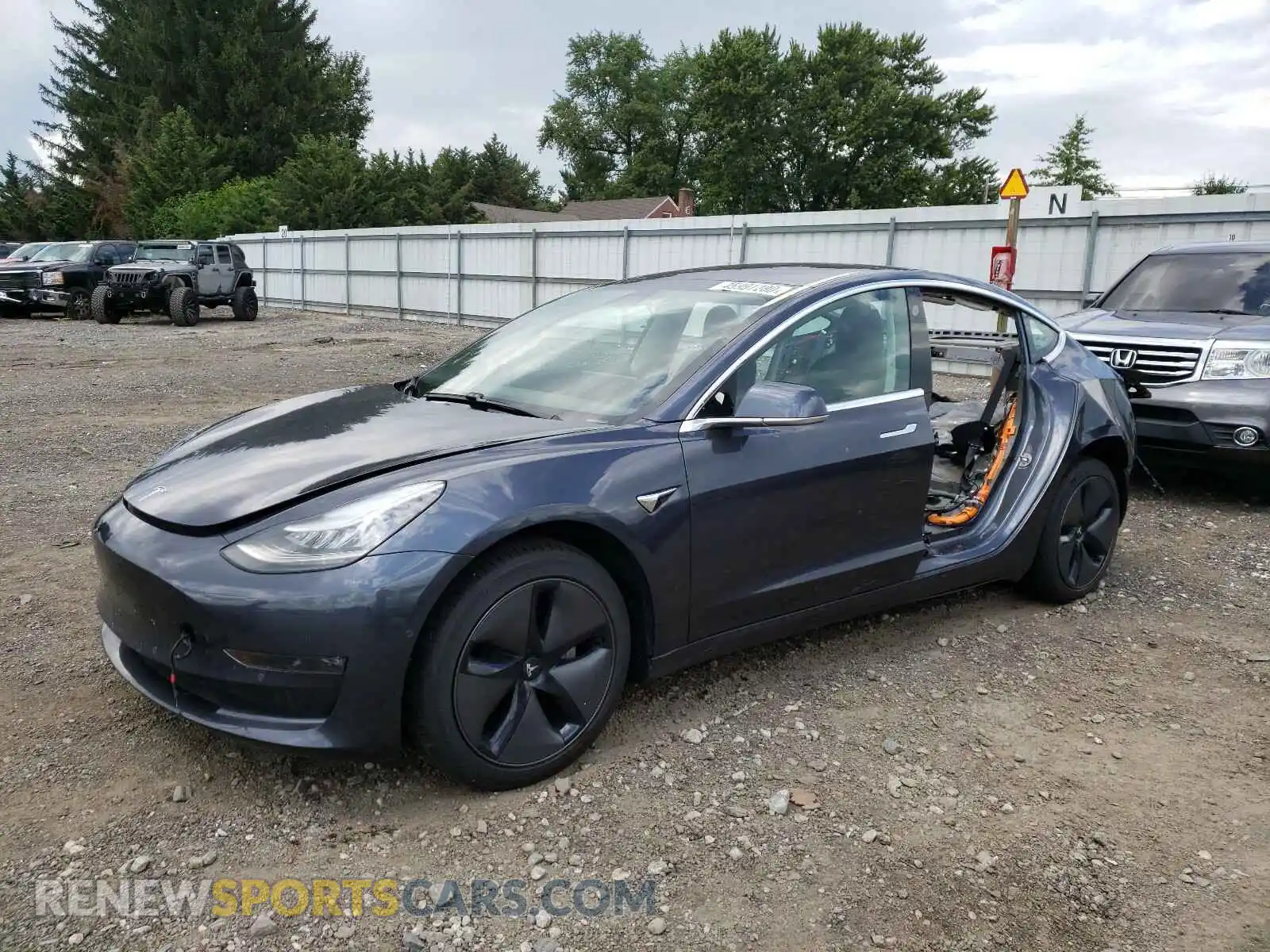 2 Photograph of a damaged car 5YJ3E1EB5KF191742 TESLA MODEL 3 2019