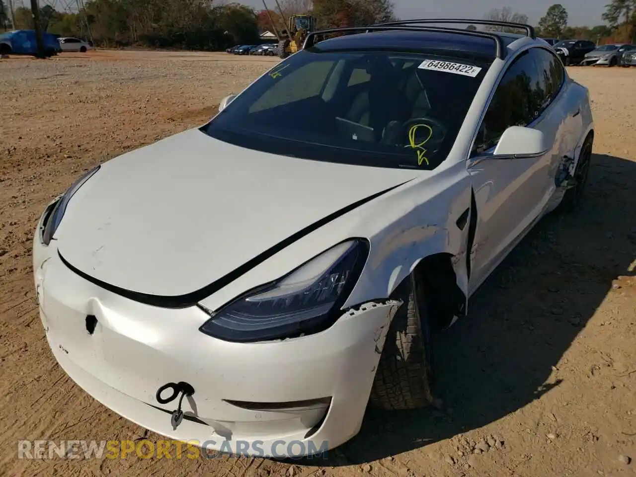 2 Photograph of a damaged car 5YJ3E1EB5KF199694 TESLA MODEL 3 2019