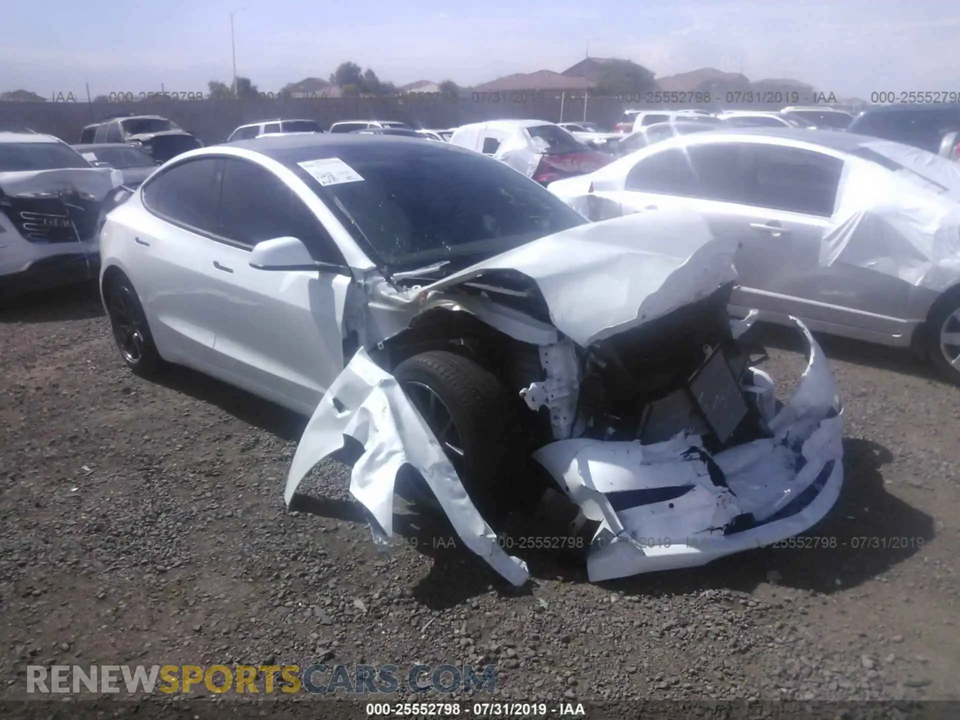 1 Photograph of a damaged car 5YJ3E1EB5KF213559 TESLA MODEL 3 2019