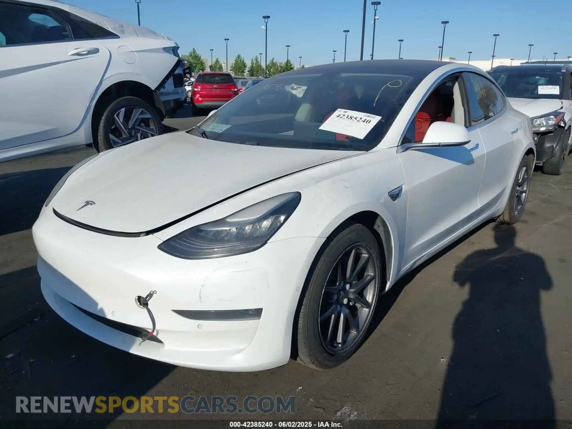 2 Photograph of a damaged car 5YJ3E1EB5KF213576 TESLA MODEL 3 2019