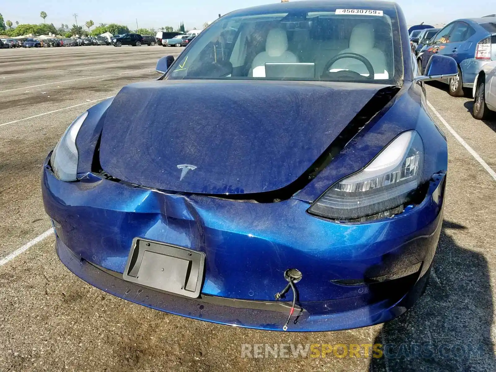 9 Photograph of a damaged car 5YJ3E1EB5KF231690 TESLA MODEL 3 2019
