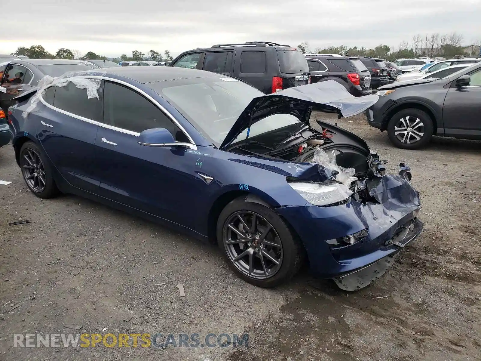 1 Photograph of a damaged car 5YJ3E1EB5KF359458 TESLA MODEL 3 2019