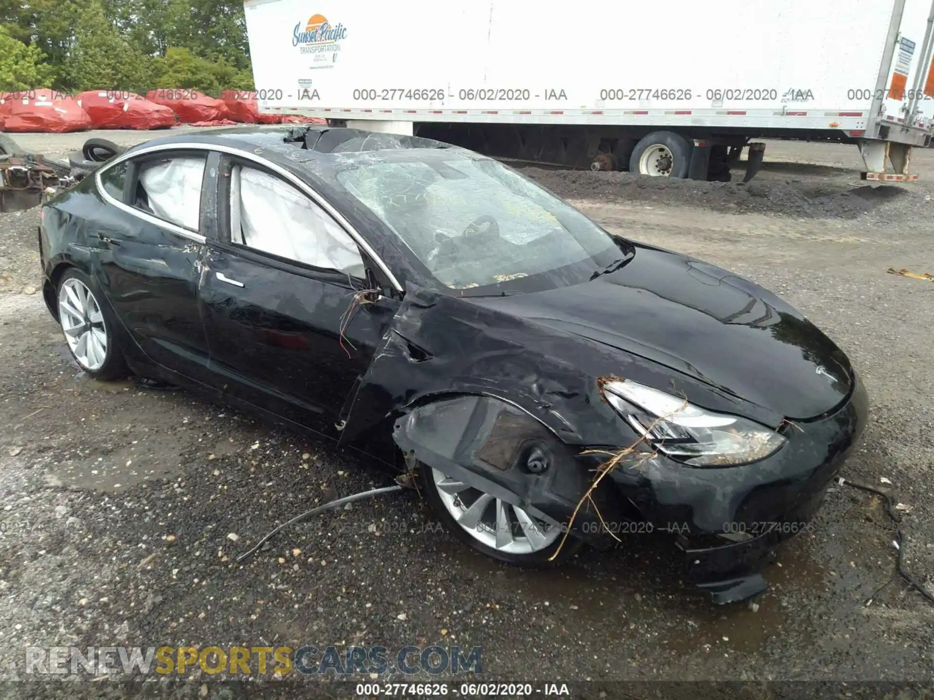 1 Photograph of a damaged car 5YJ3E1EB5KF365339 TESLA MODEL 3 2019