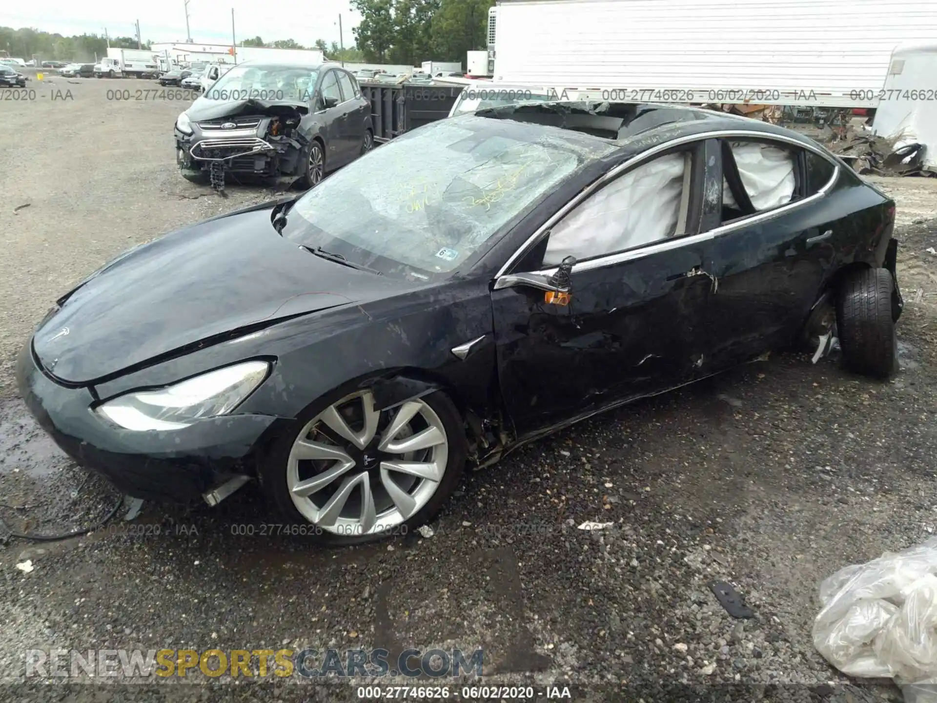 2 Photograph of a damaged car 5YJ3E1EB5KF365339 TESLA MODEL 3 2019