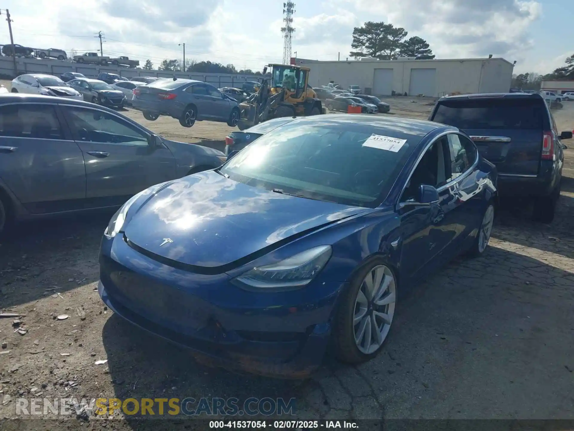 2 Photograph of a damaged car 5YJ3E1EB5KF365471 TESLA MODEL 3 2019