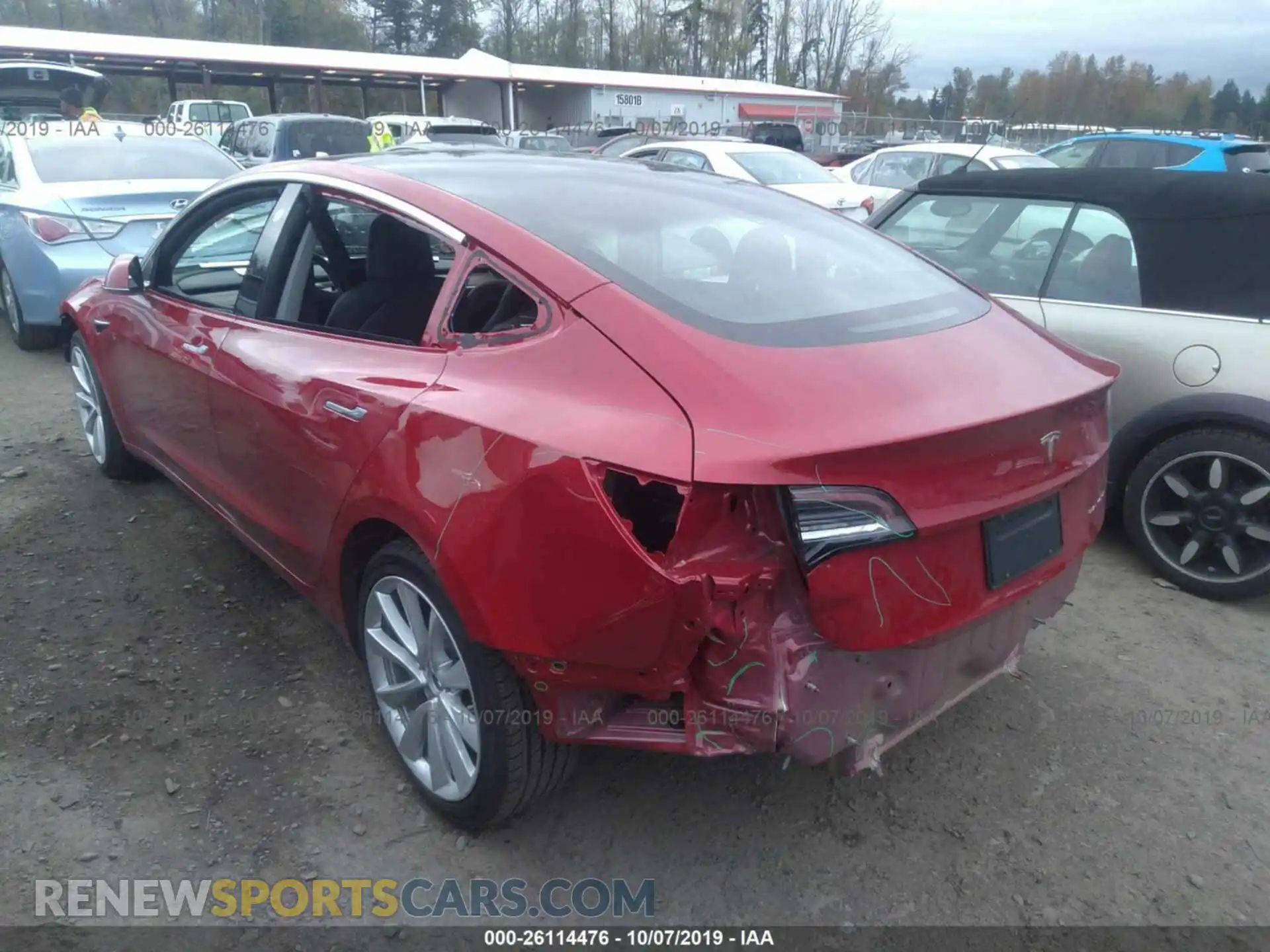 3 Photograph of a damaged car 5YJ3E1EB5KF389382 TESLA MODEL 3 2019
