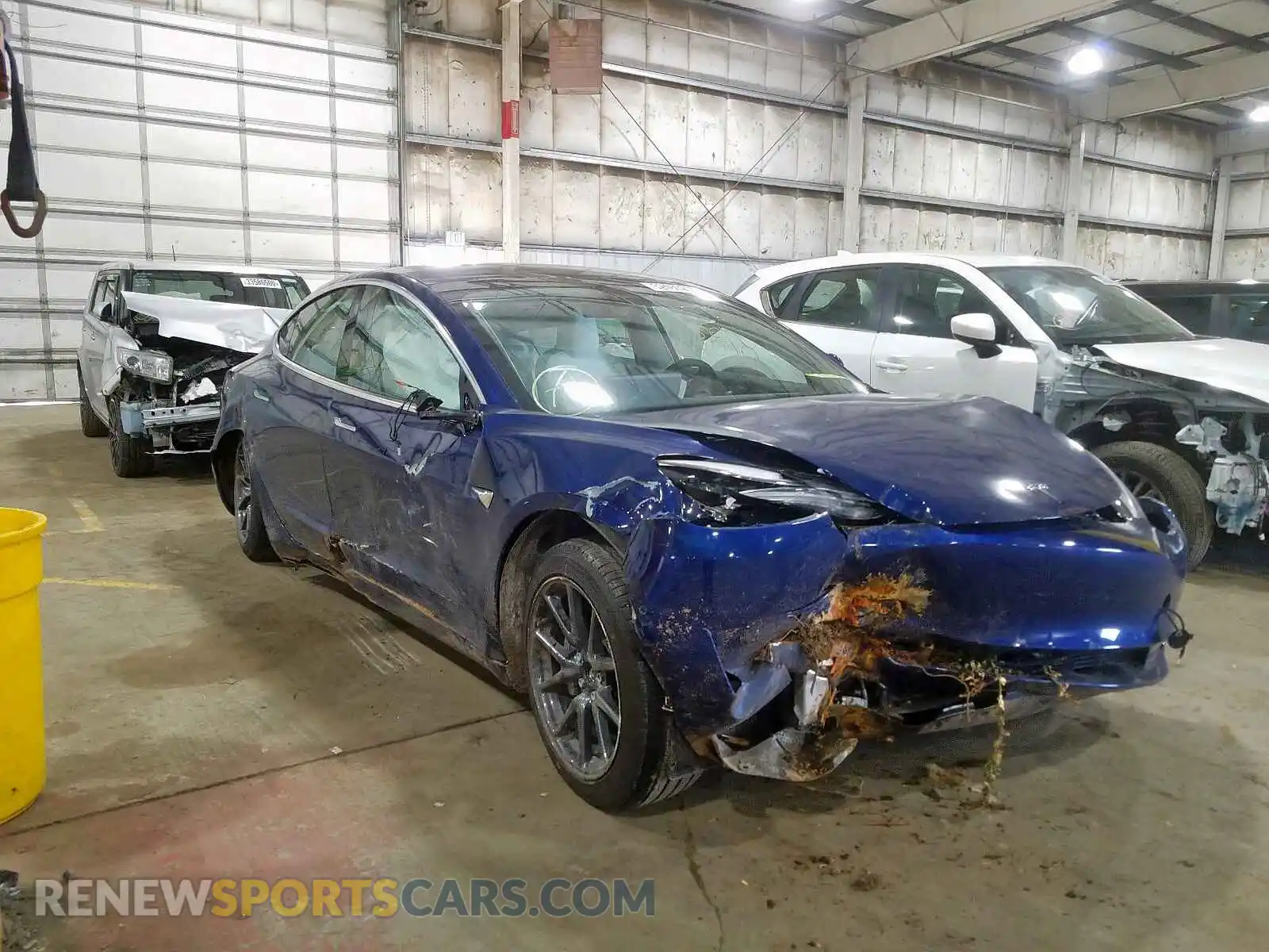 1 Photograph of a damaged car 5YJ3E1EB5KF391102 TESLA MODEL 3 2019