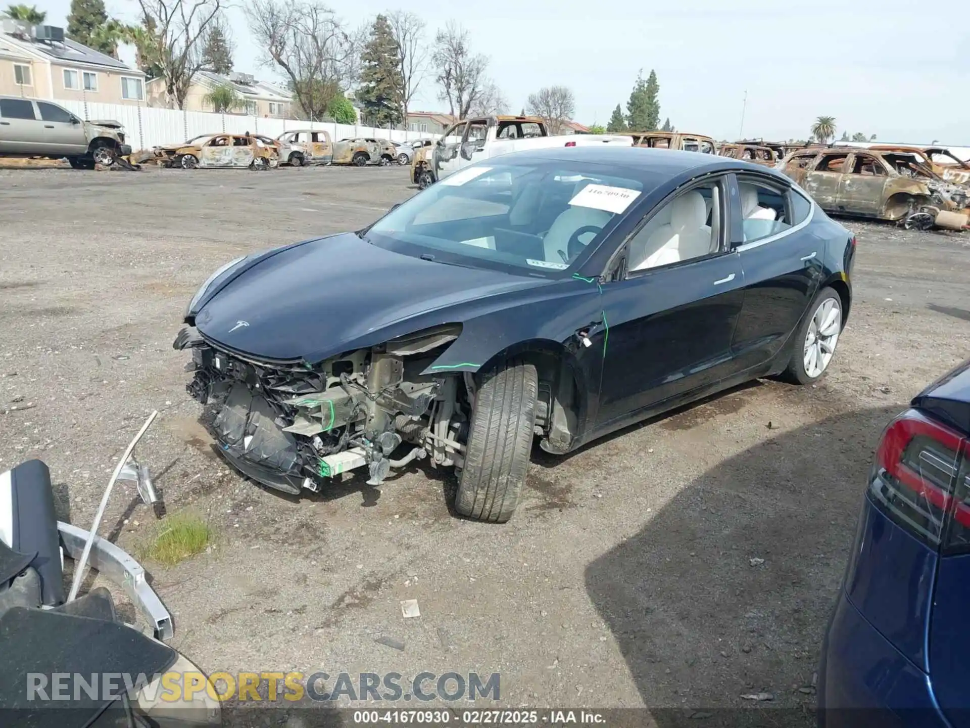 2 Photograph of a damaged car 5YJ3E1EB5KF391424 TESLA MODEL 3 2019