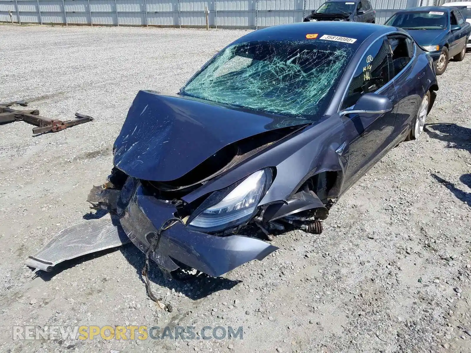 2 Photograph of a damaged car 5YJ3E1EB5KF418489 TESLA MODEL 3 2019