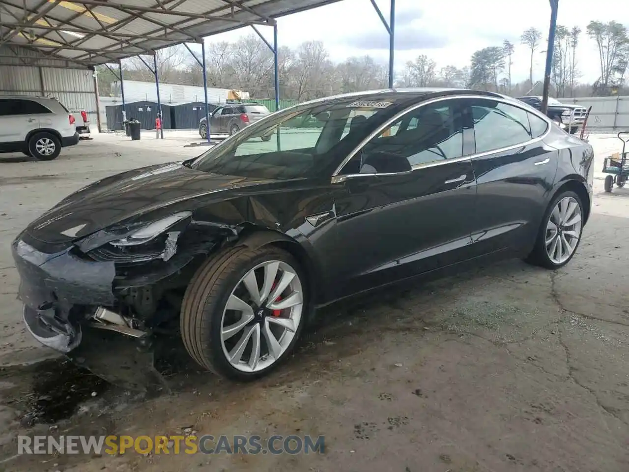 1 Photograph of a damaged car 5YJ3E1EB5KF434594 TESLA MODEL 3 2019