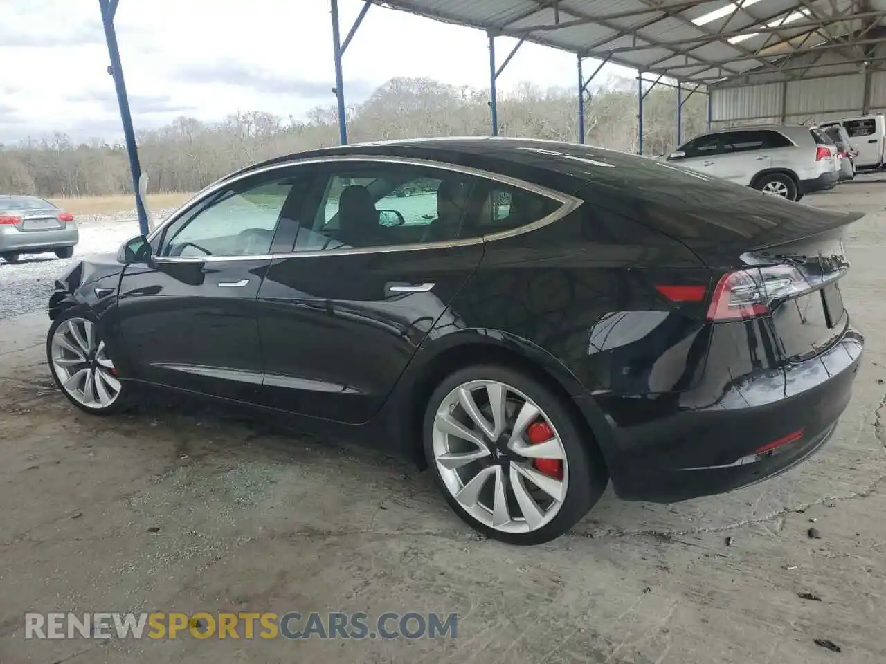2 Photograph of a damaged car 5YJ3E1EB5KF434594 TESLA MODEL 3 2019