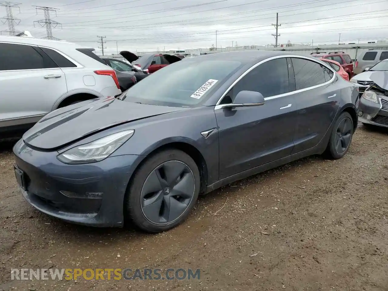 1 Photograph of a damaged car 5YJ3E1EB5KF441948 TESLA MODEL 3 2019