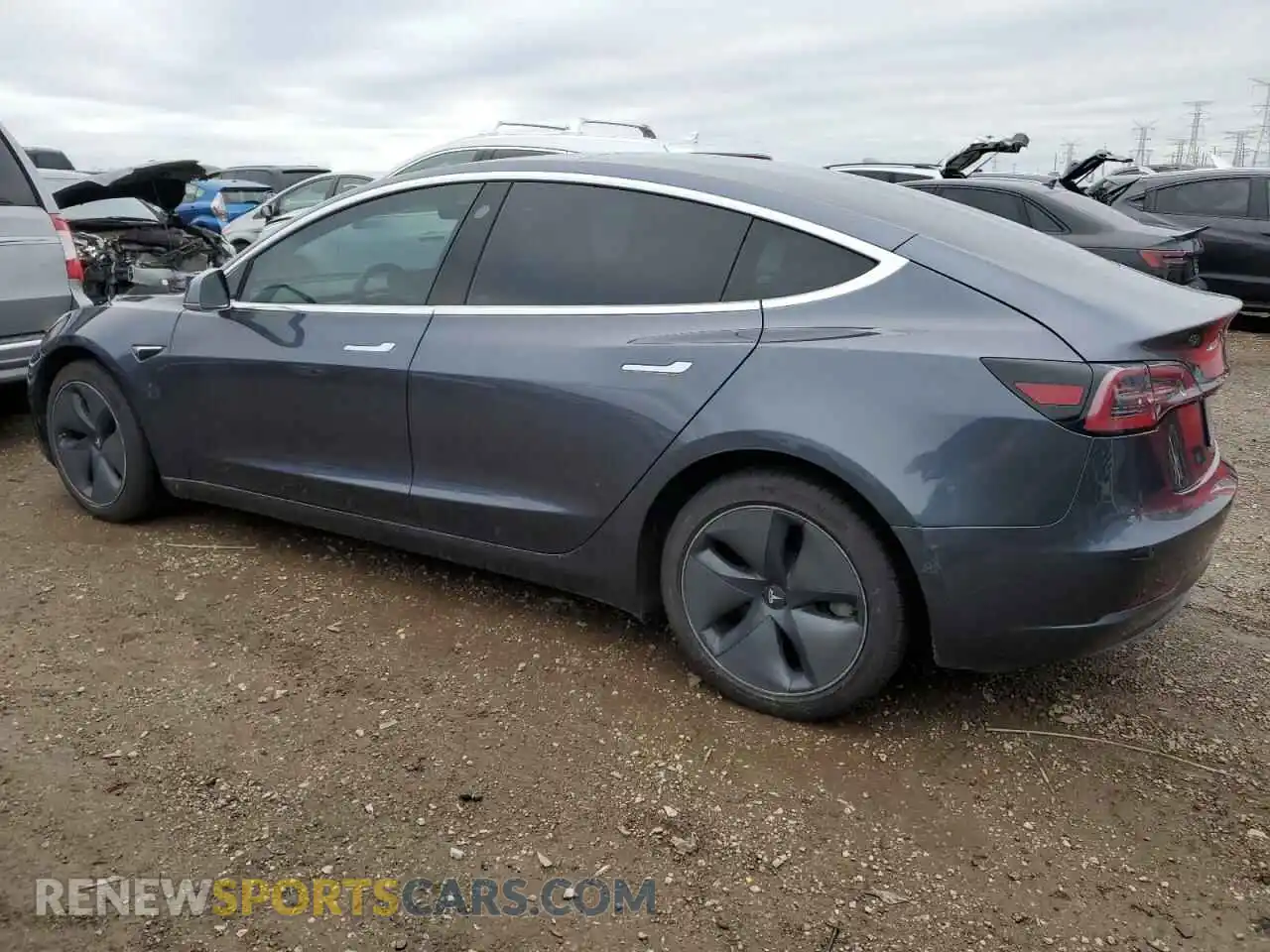 2 Photograph of a damaged car 5YJ3E1EB5KF441948 TESLA MODEL 3 2019