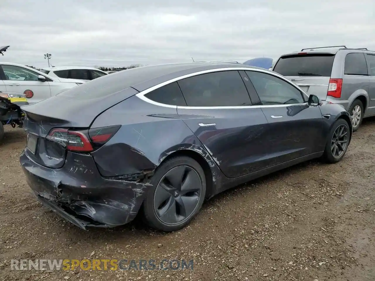 3 Photograph of a damaged car 5YJ3E1EB5KF441948 TESLA MODEL 3 2019
